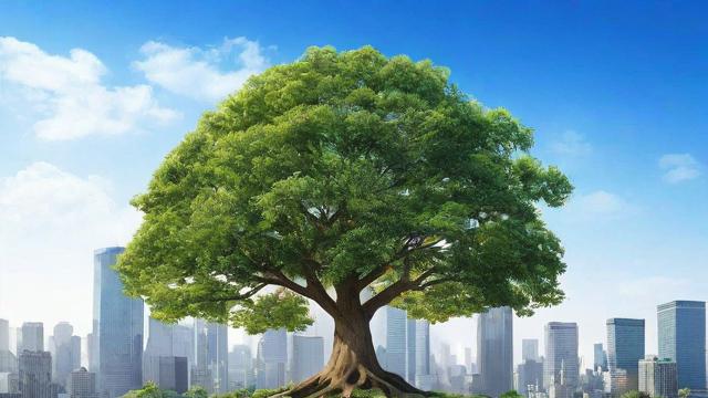 大树的作用：提升城市美观与生活质量，应对热岛效应和改善空气质量