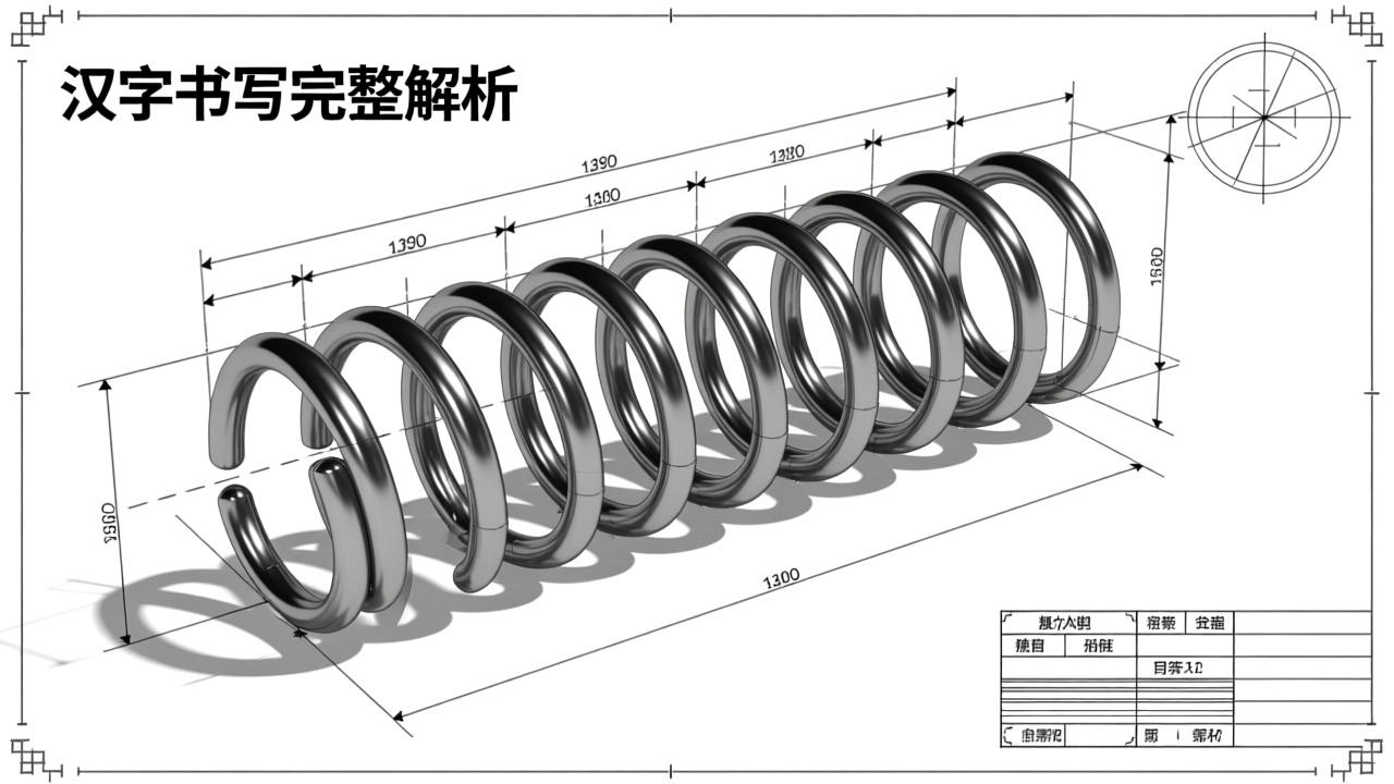 弹簧怎么写：从汉字书写到工程制图与CAD建模的完整解析