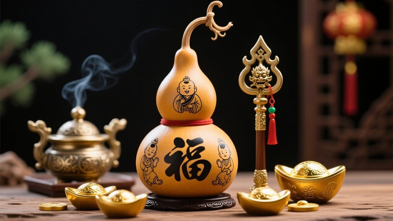 葫芦的寓意是什么?揭秘其象征福禄、多子、辟邪与道教仙家法器的文化内涵 第2张 葫芦的寓意是什么?揭秘其象征福禄、多子、辟邪与道教仙家法器的文化内涵 第2张