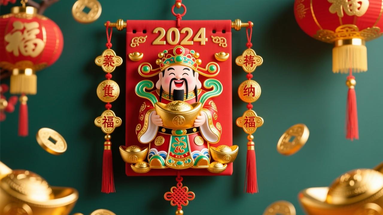 文财神图片高清大全:2024年招财纳福必备,挂对位置旺财运
