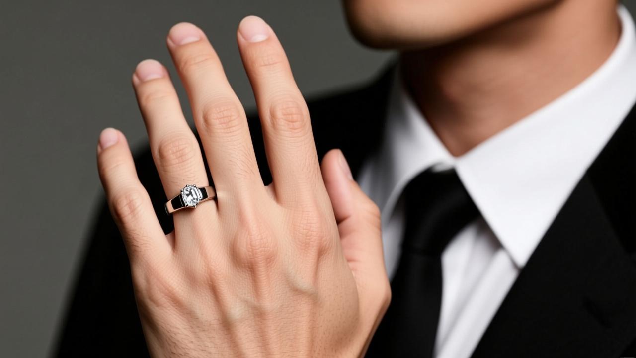 左手中指戴戒指代表什么？揭秘男性佩戴的情感暗示与时尚表达  第2张