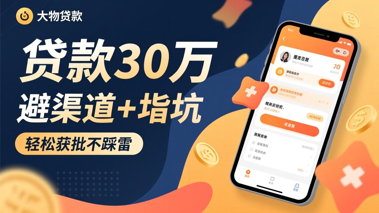 怎么贷款30万？5大渠道+避坑指南，轻松获批不踩雷