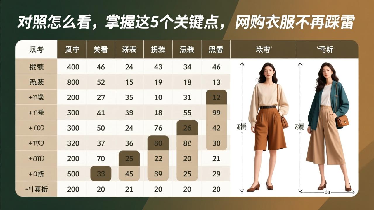 女装尺码对照表怎么看？掌握这5个关键点，网购衣服不再踩雷