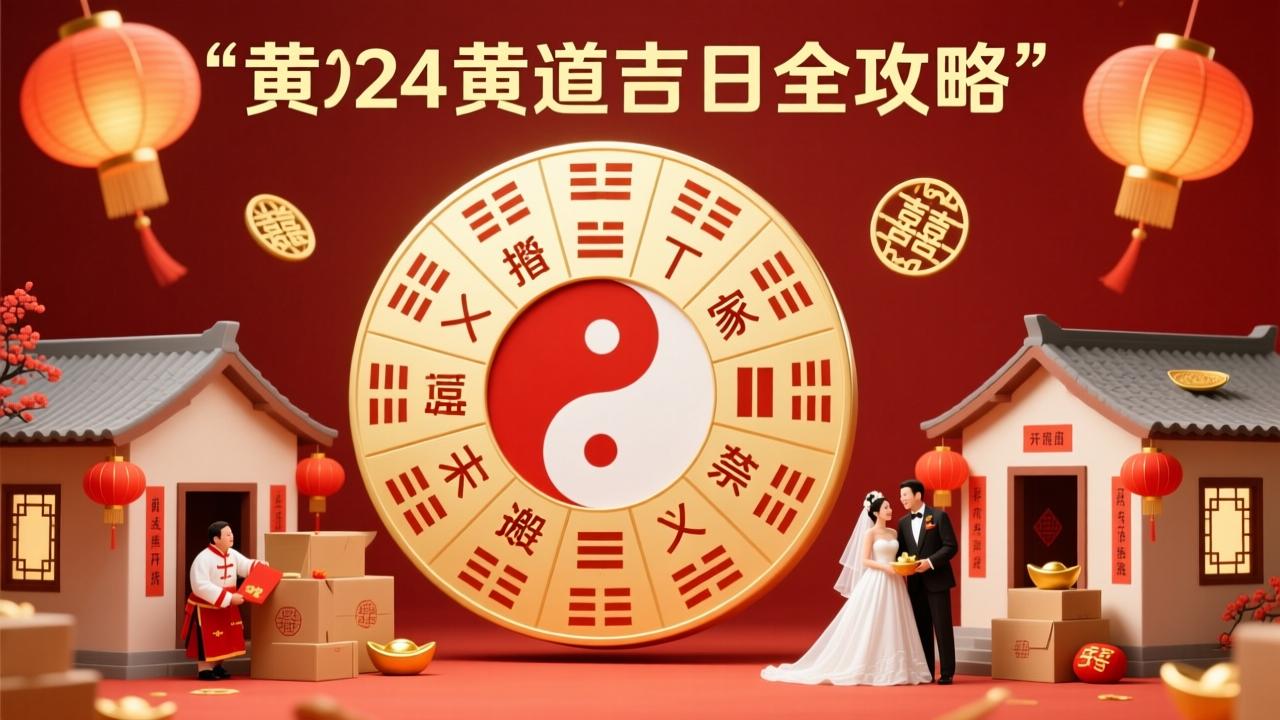 2024年查黄道吉日全攻略：结婚搬家开业择日指南，轻松避开禁忌选好日子