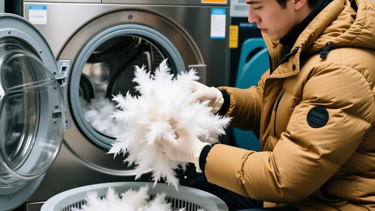 羽绒服可以机洗吗？正确清洗方法避免爆炸和羽绒结块  第1张
