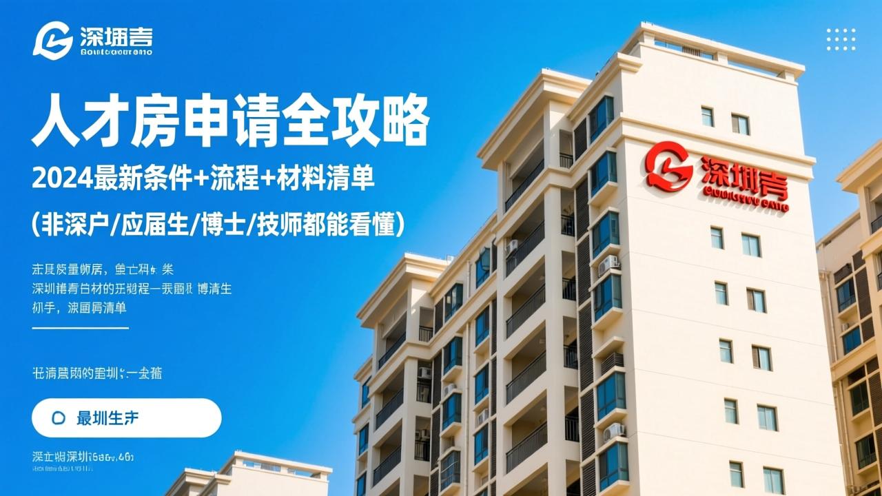 深圳人才房申请全攻略：2024最新条件+流程+材料清单（非深户/应届生/博士/技师都能看懂）  第2张