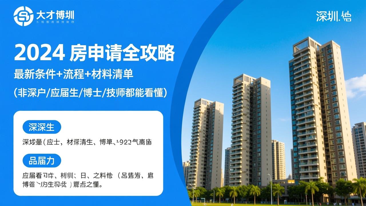 深圳人才房申请全攻略：2024最新条件+流程+材料清单（非深户/应届生/博士/技师都能看懂）  第4张