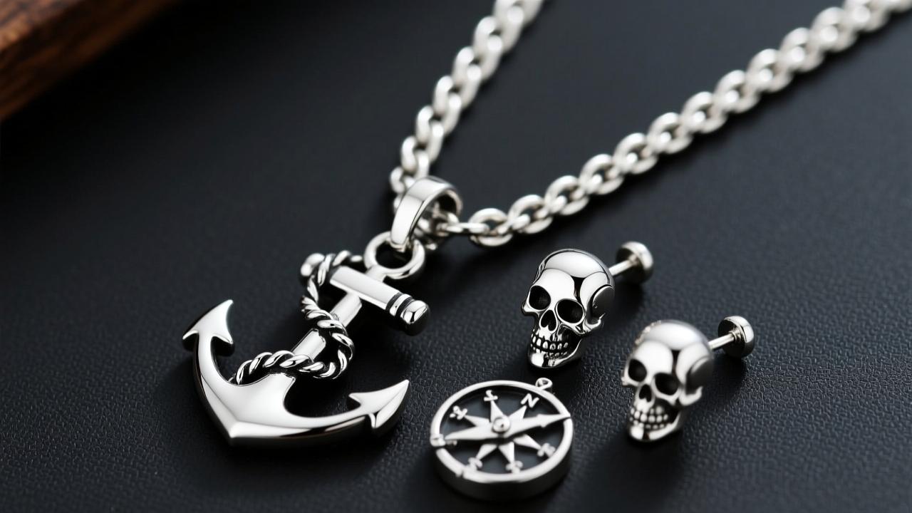 海盗船银饰真假辨别与保养全指南｜925纯银锚链/罗盘吊坠/骷髅头耳钉怎么选、怎么养、怎么验