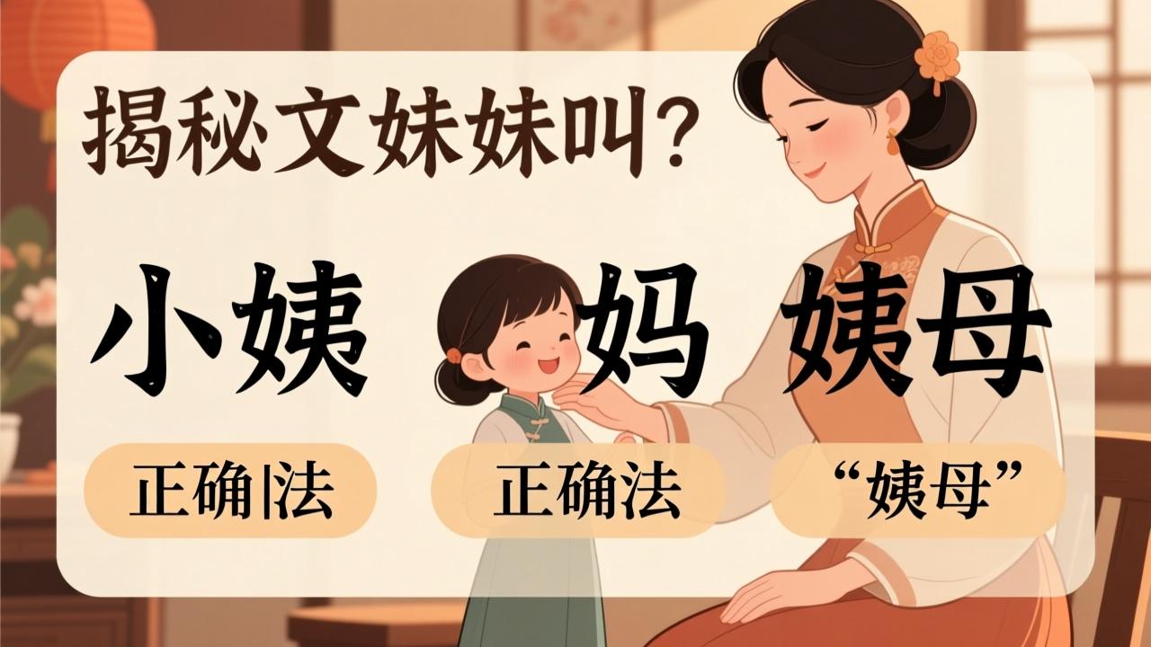 妈妈的妹妹叫什么？揭秘中文亲属称谓中‘小姨’‘姨妈’‘姨母’的正确用法与文化逻辑  第2张