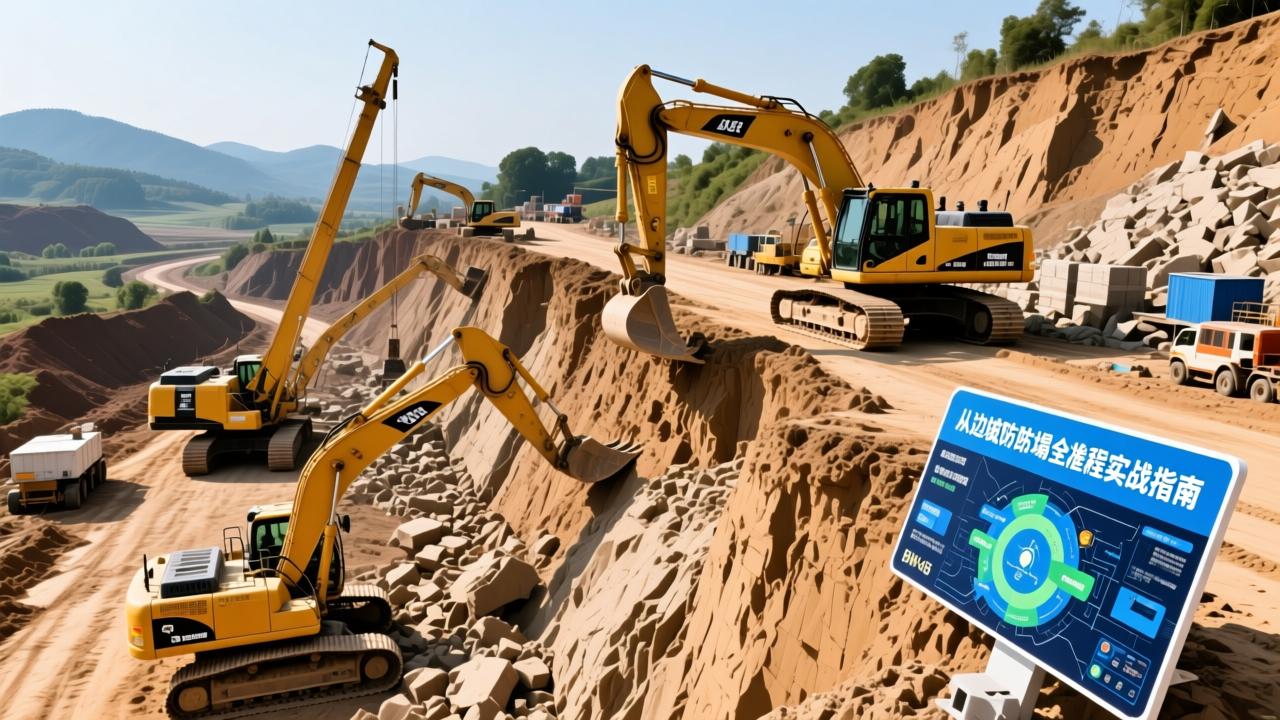 土石方工程施工全流程实战指南：从边坡防塌、机械精准选配到BIM+GIS成本闭环控制