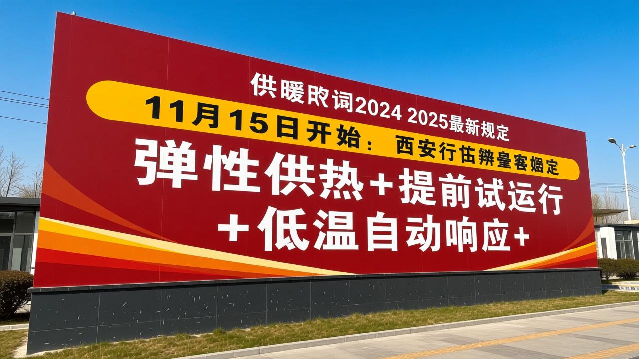西安供暖时间2024-2025最新规定：11月15日开始，弹性供热+提前试运行+低温自动响应