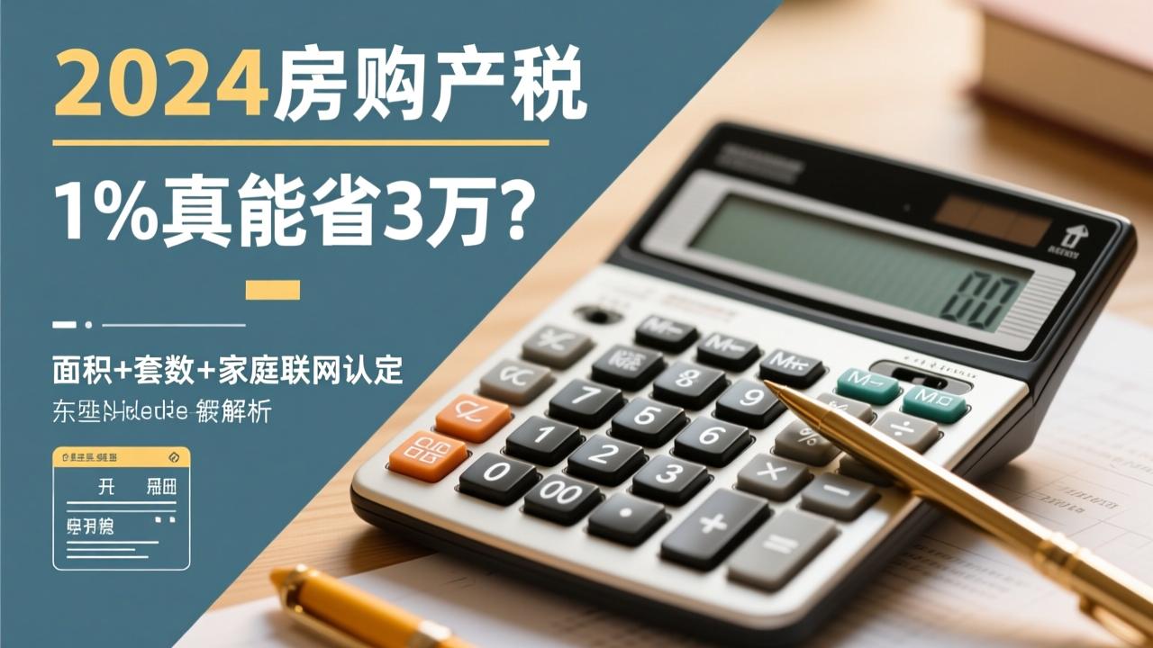 2024房产购置税怎么算？首套房契税1%真能省3万？面积+套数+家庭联网认定全解析  第2张