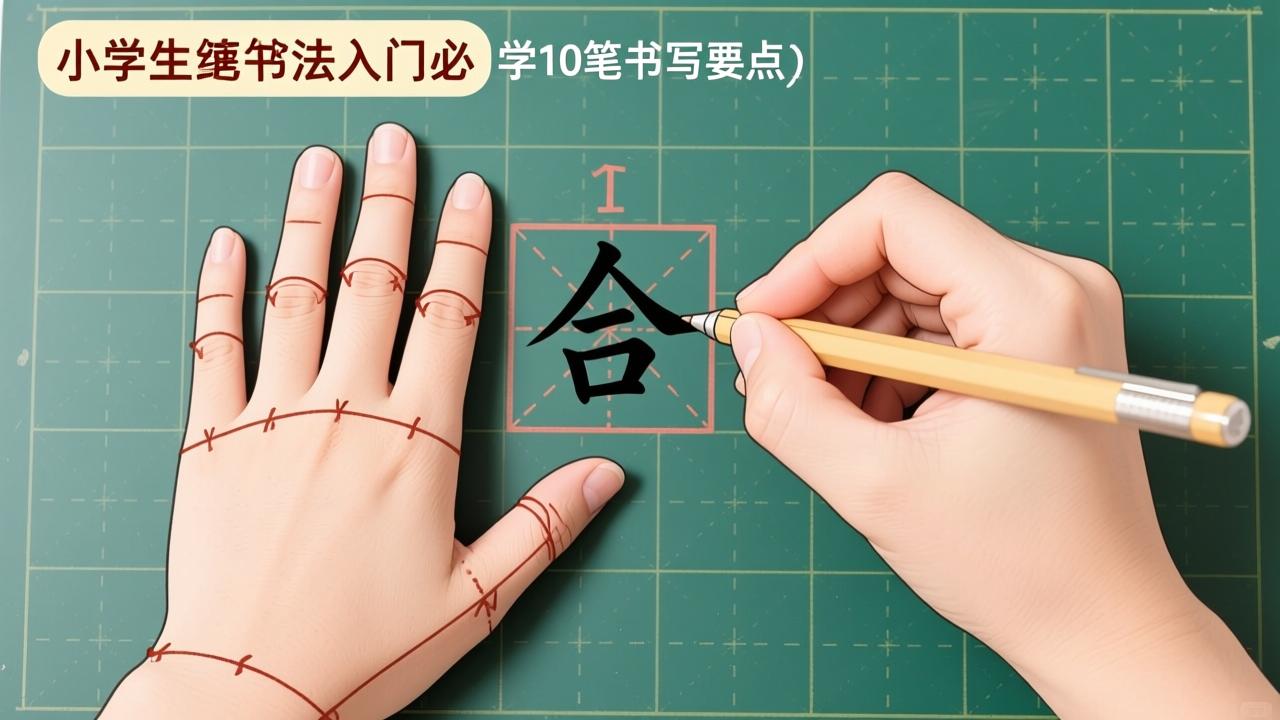 拿字怎么写｜手部+合部结构拆解｜小学生硬笔书法入门必学的10笔汉字书写要点  第2张