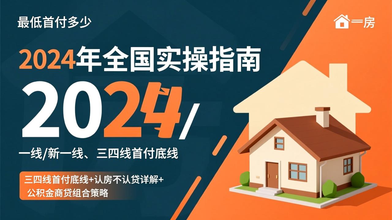 买房最低首付多少？2024年全国实操指南：一线/新一线/三四线首付底线+认房不认贷详解+公积金商贷组合策略