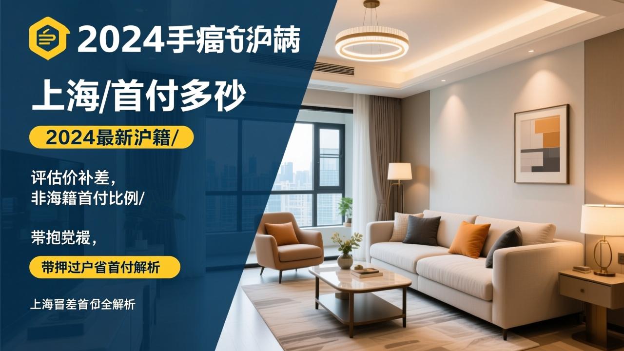 上海二手房首付多少？2024最新沪籍/非沪籍首付比例、评估价补差、带押过户省首付全解析