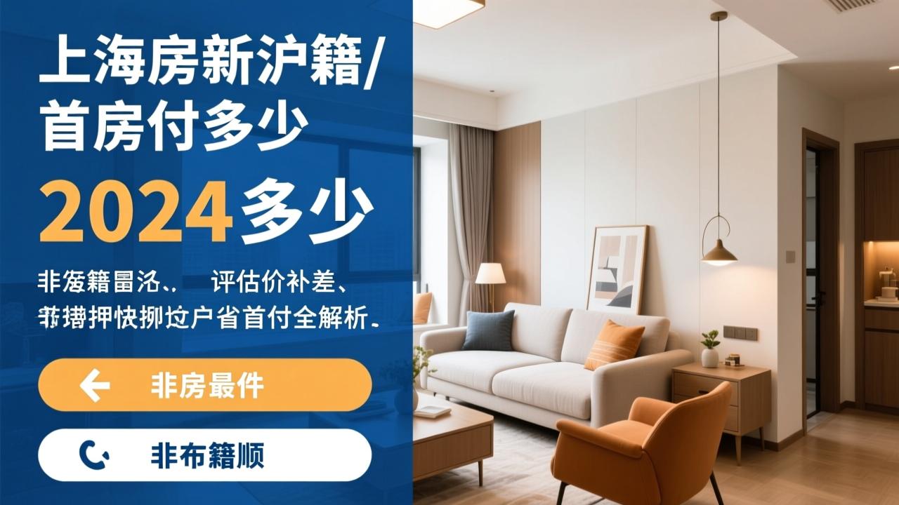 上海二手房首付多少?2024最新沪籍/非沪籍首付比例、评估价补差、带押过户省首付全解析 第2张 上海二手房首付多少?2024最新沪籍/非沪籍首付比例、评估价补差、带押过户省首付全解析 第2张