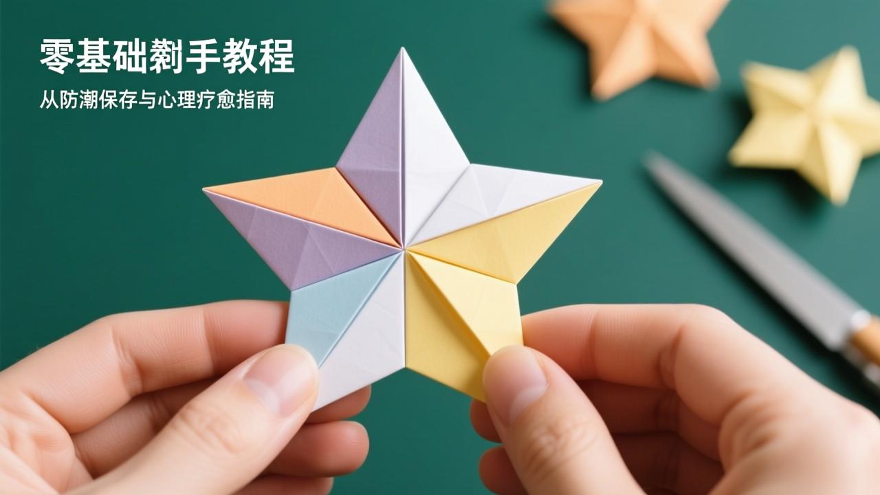 幸运星怎么折？零基础手把手教程：从裁纸到收尾定型，附防潮保存与心理疗愈指南  第3张