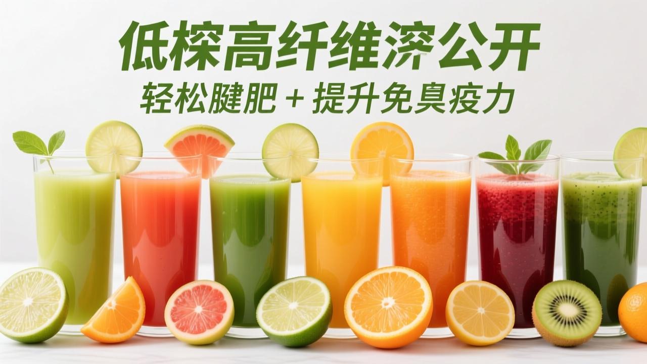 10款鲜榨果汁配方大公开：低卡高纤维，轻松减肥+提升免疫力