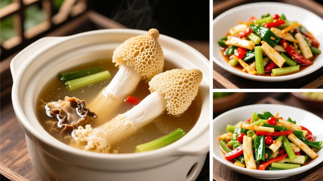 竹荪的吃法全攻略：泡发不烂、炖汤清鲜、快炒脆嫩、凉拌爽口的科学做法  第2张