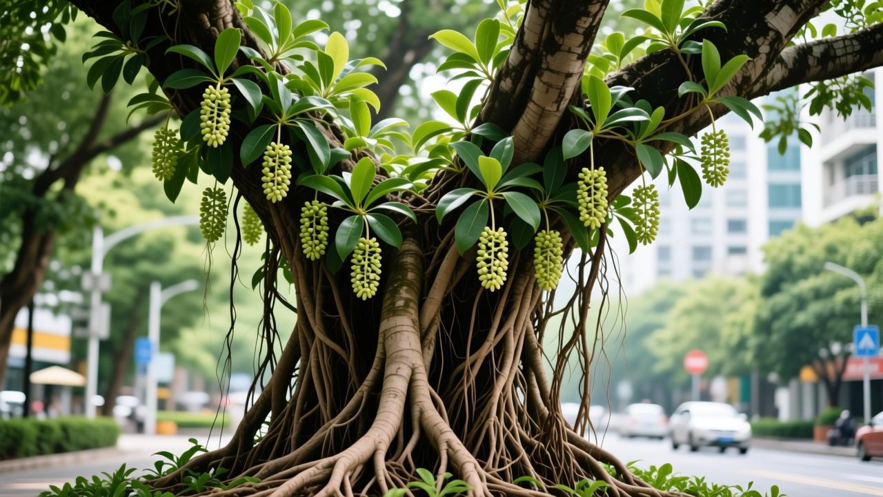 榕树的特点全解析：气生根呼吸系统、隐头花序共生机制与城市适应性生长智慧