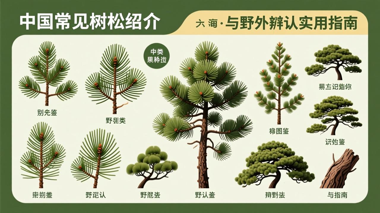 松树的介绍：中国常见松树种类识别图鉴与野外辨认实用指南