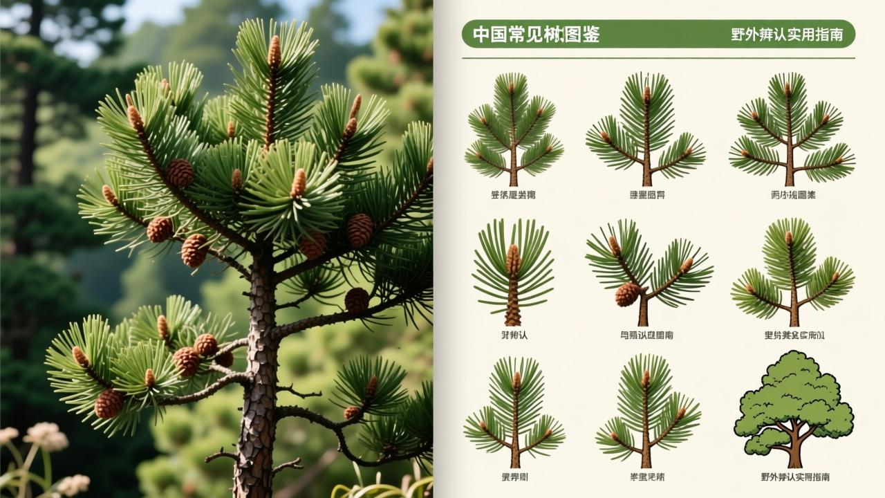 松树的介绍：中国常见松树种类识别图鉴与野外辨认实用指南  第2张