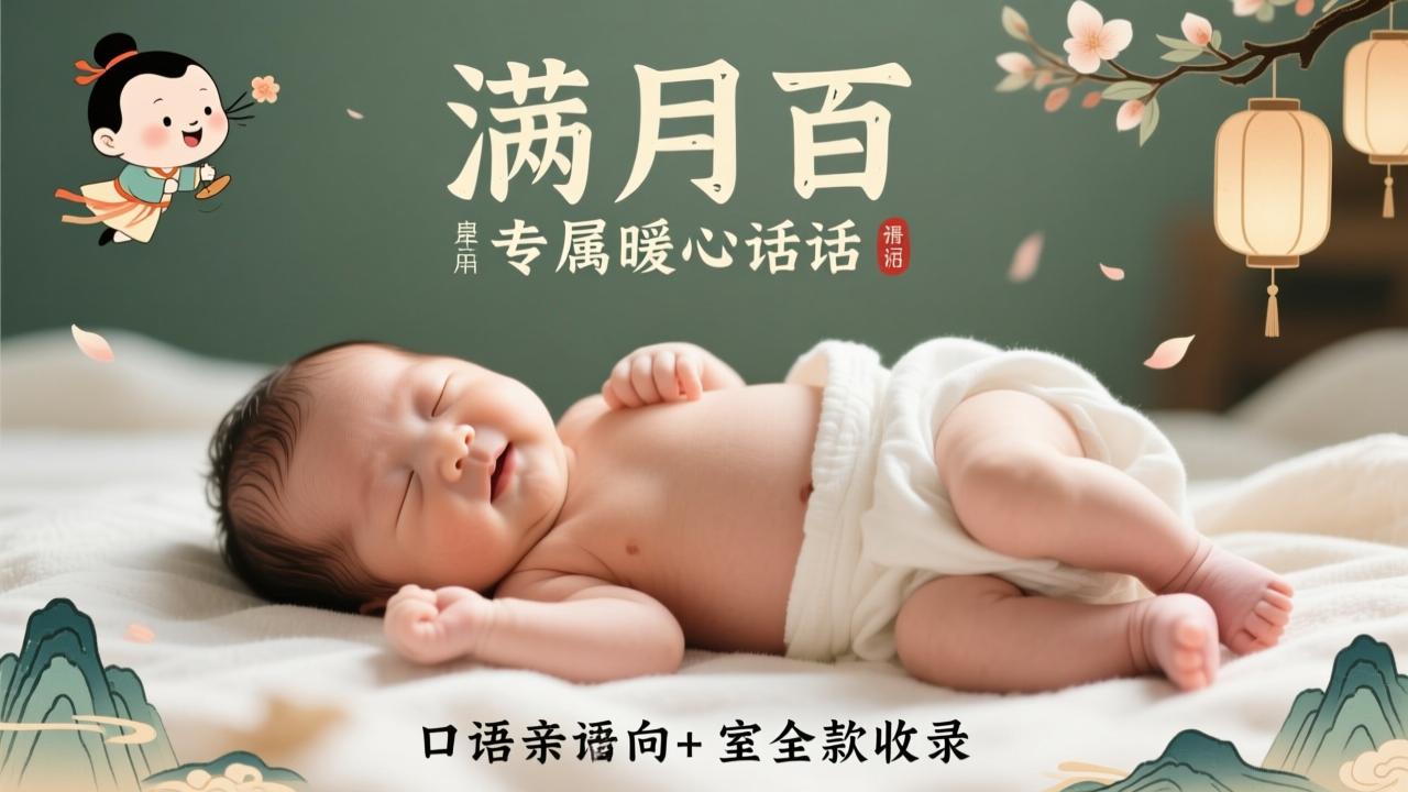 新生儿的祝福语｜满月百日专属暖心话术，口语化+亲情向+古风款全收录  第2张