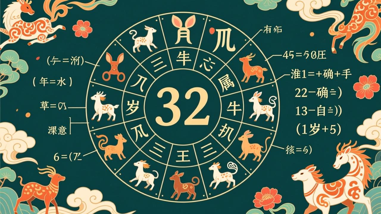 32属什么生肖?揭秘32岁属相的准确算法与文化深意