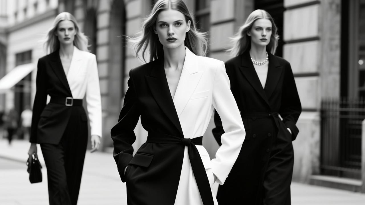 黑白配欧美穿搭指南：掌握极简高级感的时尚密码