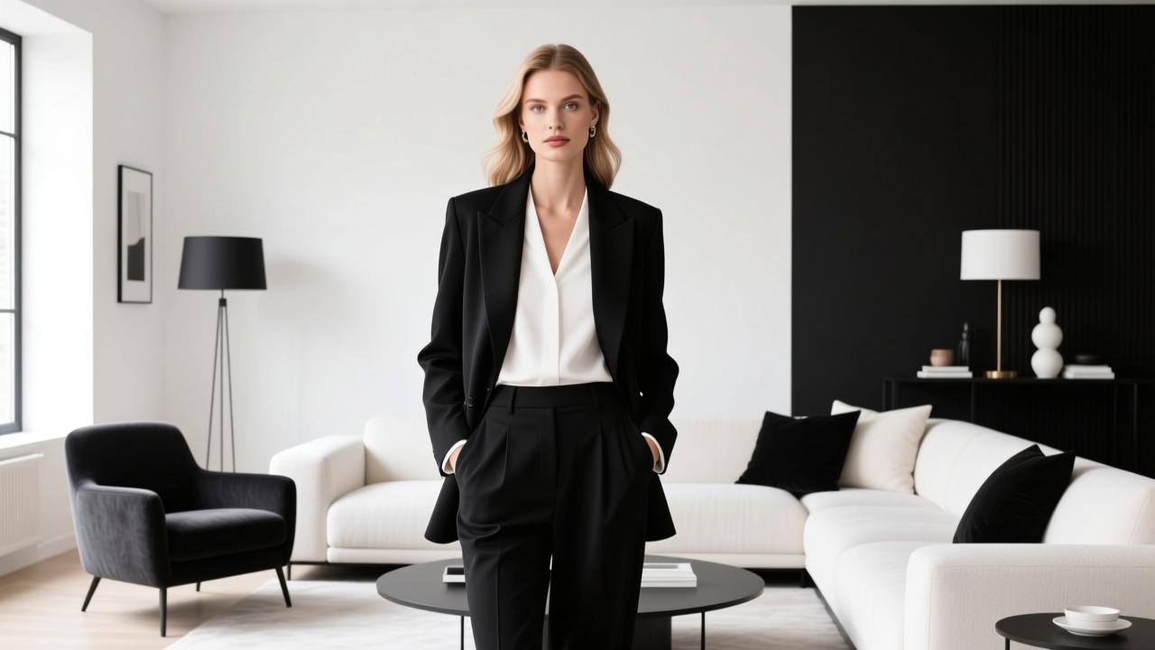 欧美黑白配穿搭与室内设计:如何用极简色彩打造高级感生活 第3张 欧美黑白配穿搭与室内设计:如何用极简色彩打造高级感生活 第3张