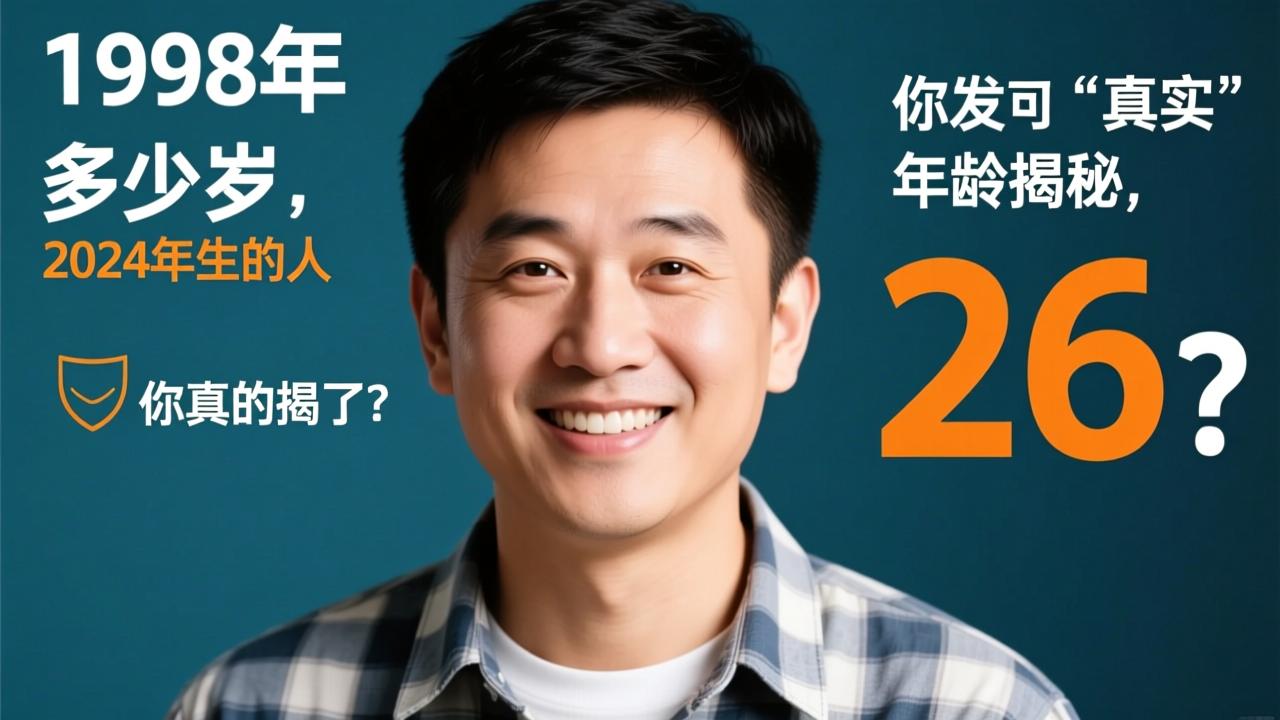 98多少岁？1998年出生的人2024年真实年龄揭秘，你真的26了吗？