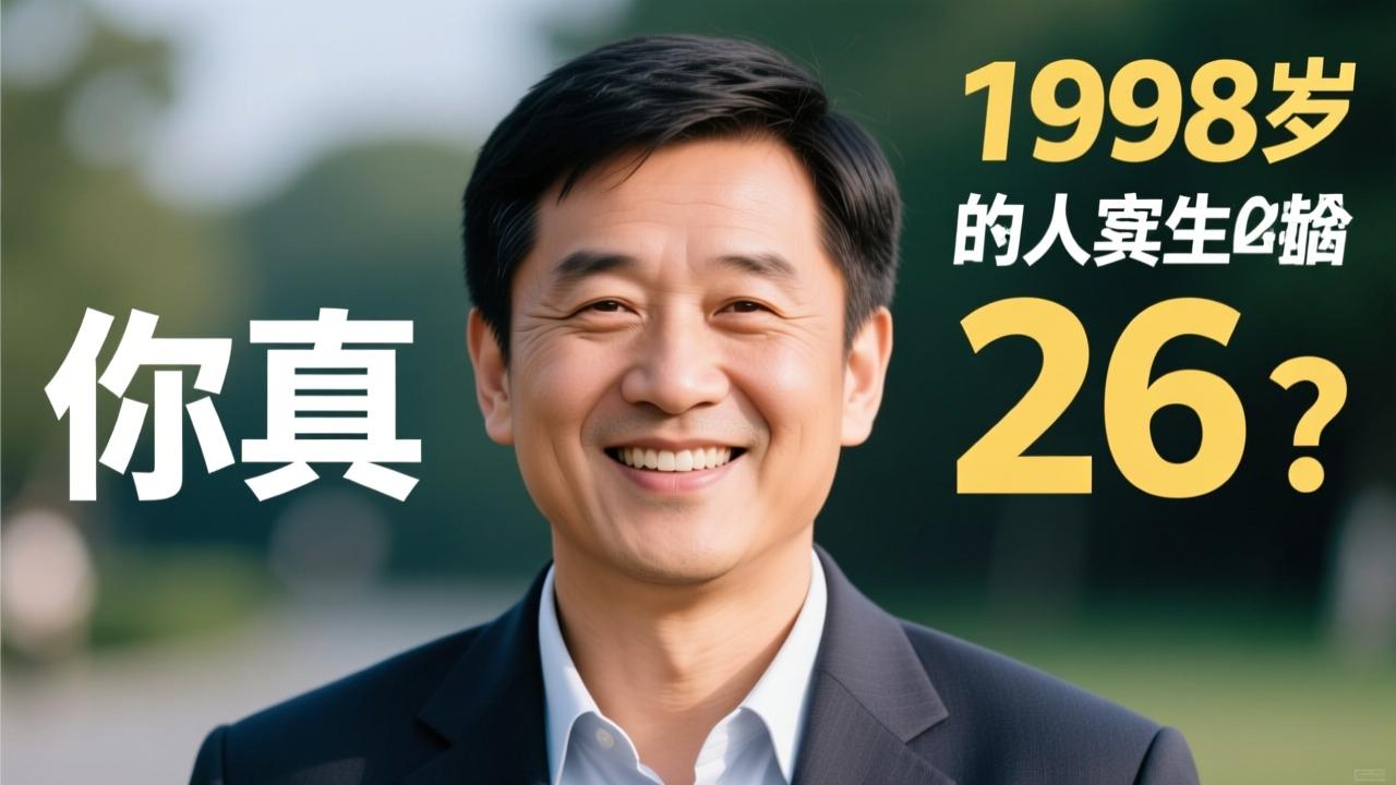 98多少岁?1998年出生的人2024年真实年龄揭秘,你真的26了吗? 第3张 98多少岁?1998年出生的人2024年真实年龄揭秘,你真的26了吗? 第3张