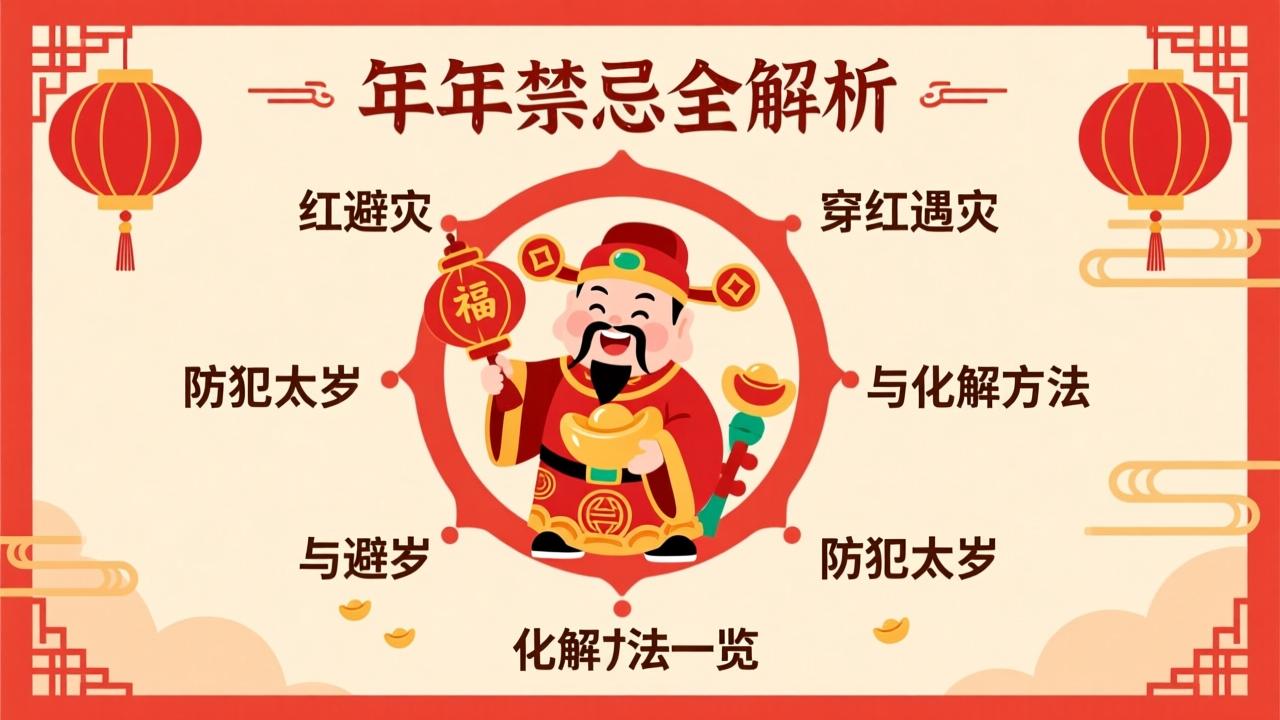 本命年禁忌全解析:穿红避灾、防犯太岁与化解方法一览 第4张 本命年禁忌全解析:穿红避灾、防犯太岁与化解方法一览 第4张