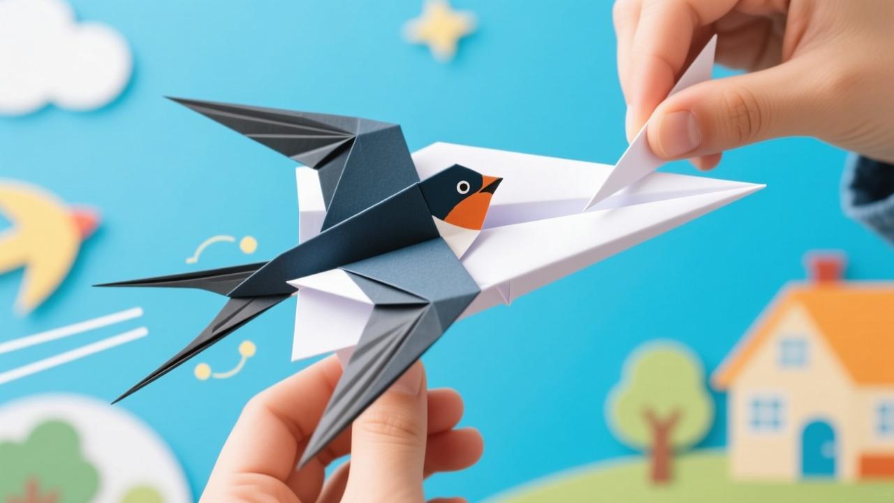 燕子纸飞机怎么折才能飞得远又稳？揭秘空气动力学原理与儿童科学启蒙折法  第2张
