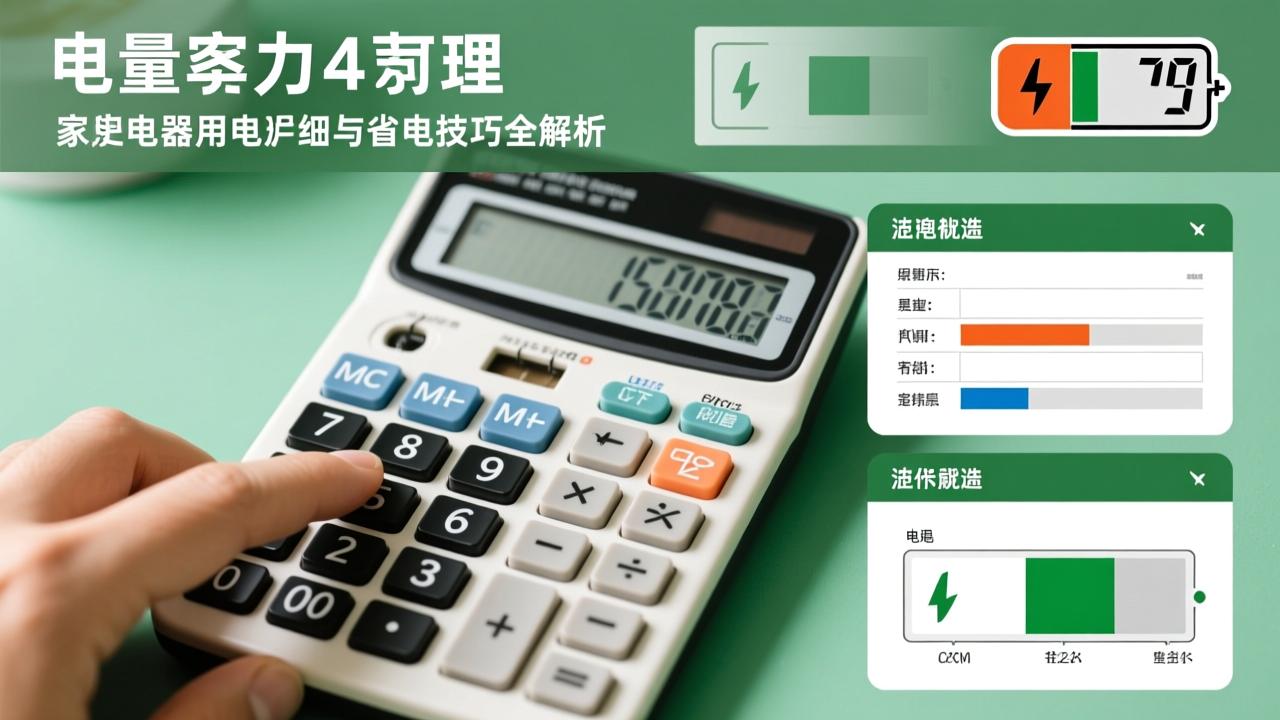 耗电量怎么计算?家用电器用电明细与省电技巧全解析 第2张 耗电量怎么计算?家用电器用电明细与省电技巧全解析 第2张