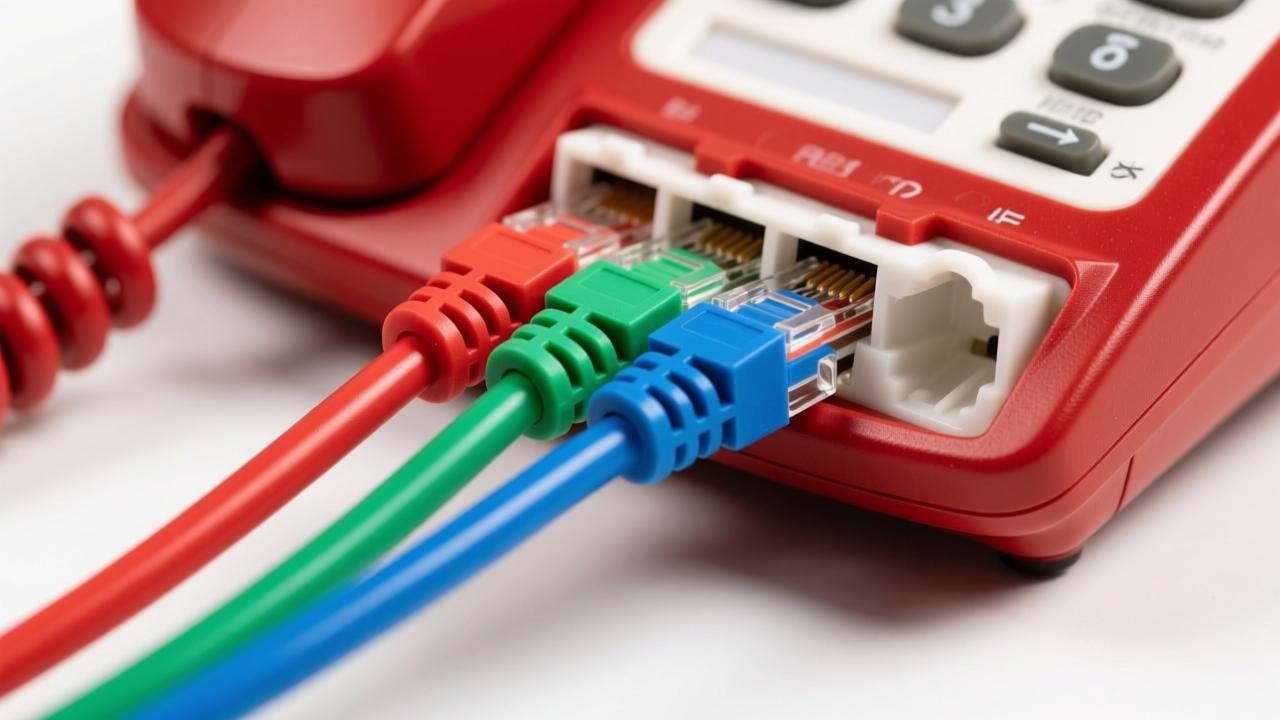 四芯电话线接法图解与应用场景全解析:红绿白蓝颜色标准、RJ11接线顺序及家庭/办公室布线实操指南