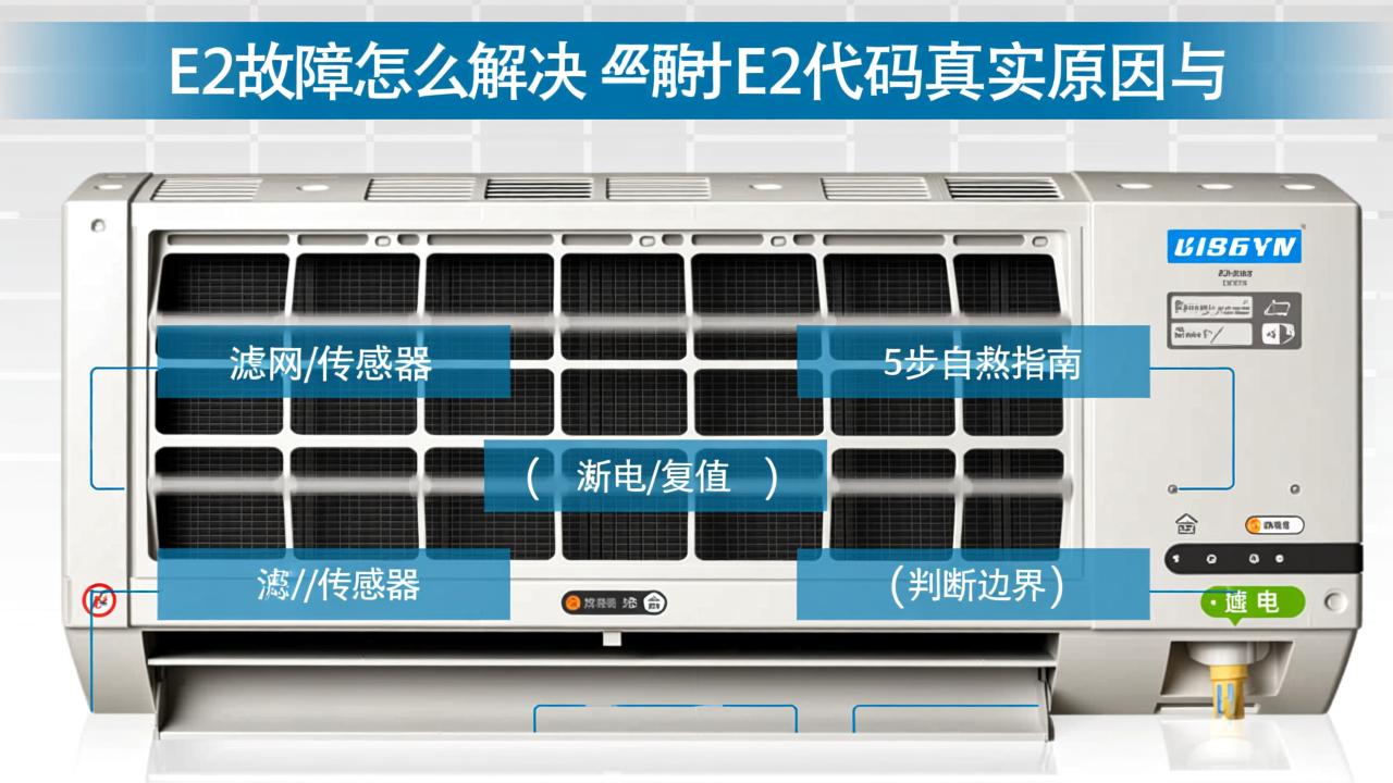 E2故障怎么解决？空调E2代码真实原因与5步自救指南（滤网/传感器/断电/复位/判断边界）  第2张