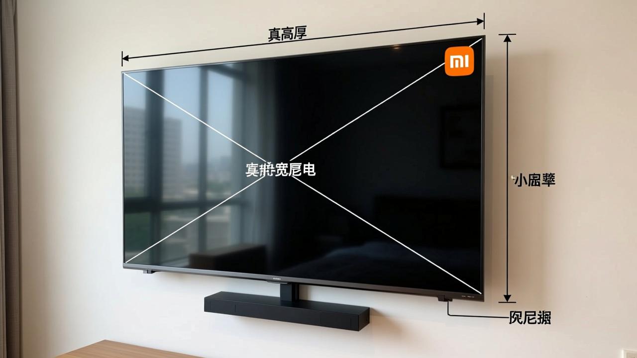 50寸电视尺寸详解：真实整机宽高厚+底座/壁挂安装空间预留指南（附小米海信索尼实测数据）