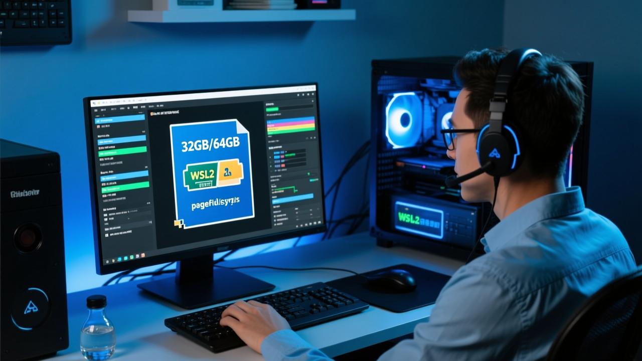 电脑设置虚拟内存最佳实践：32GB/64GB大内存用户如何科学配置pagefile.sys避免剪辑卡顿、WSL2启动慢和蓝屏  第2张