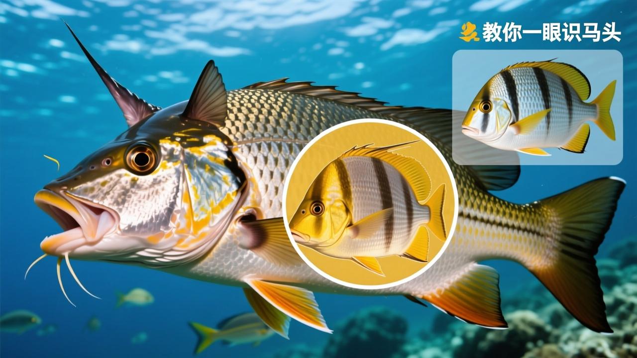 高清马头鱼图片解析：教你一眼识别马头鱼与常见误认鱼类的区别  第1张