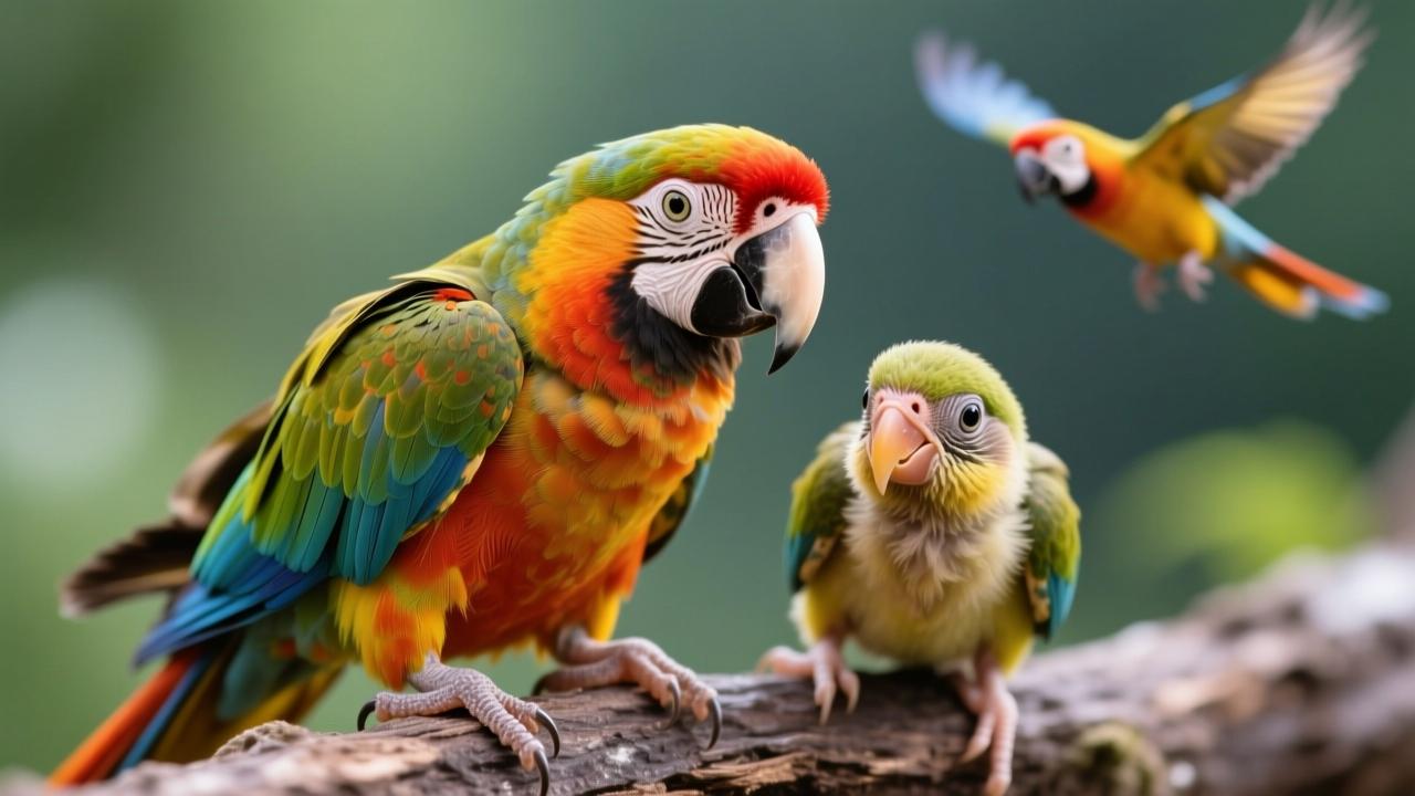 迷你金刚鹦鹉真相揭秘：不是侏儒品种，而是这3种金刚的稳定迷你化血系（附幼鸟识别、断奶、飞行训练全周期指南）