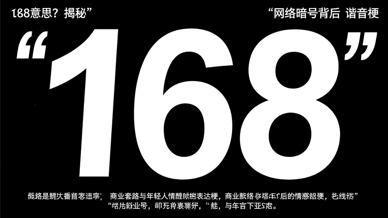 168是什么意思？揭秘“168”网络暗号背后的谐音梗、商业套路与年轻人情感表达  第4张