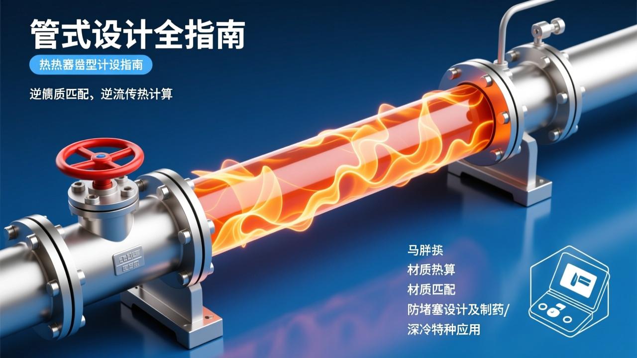 套管式换热器选型与设计全指南:逆流传热计算、材质匹配、防堵塞设计及制药/深冷特种应用 第4张 套管式换热器选型与设计全指南:逆流传热计算、材质匹配、防堵塞设计及制药/深冷特种应用 第4张
