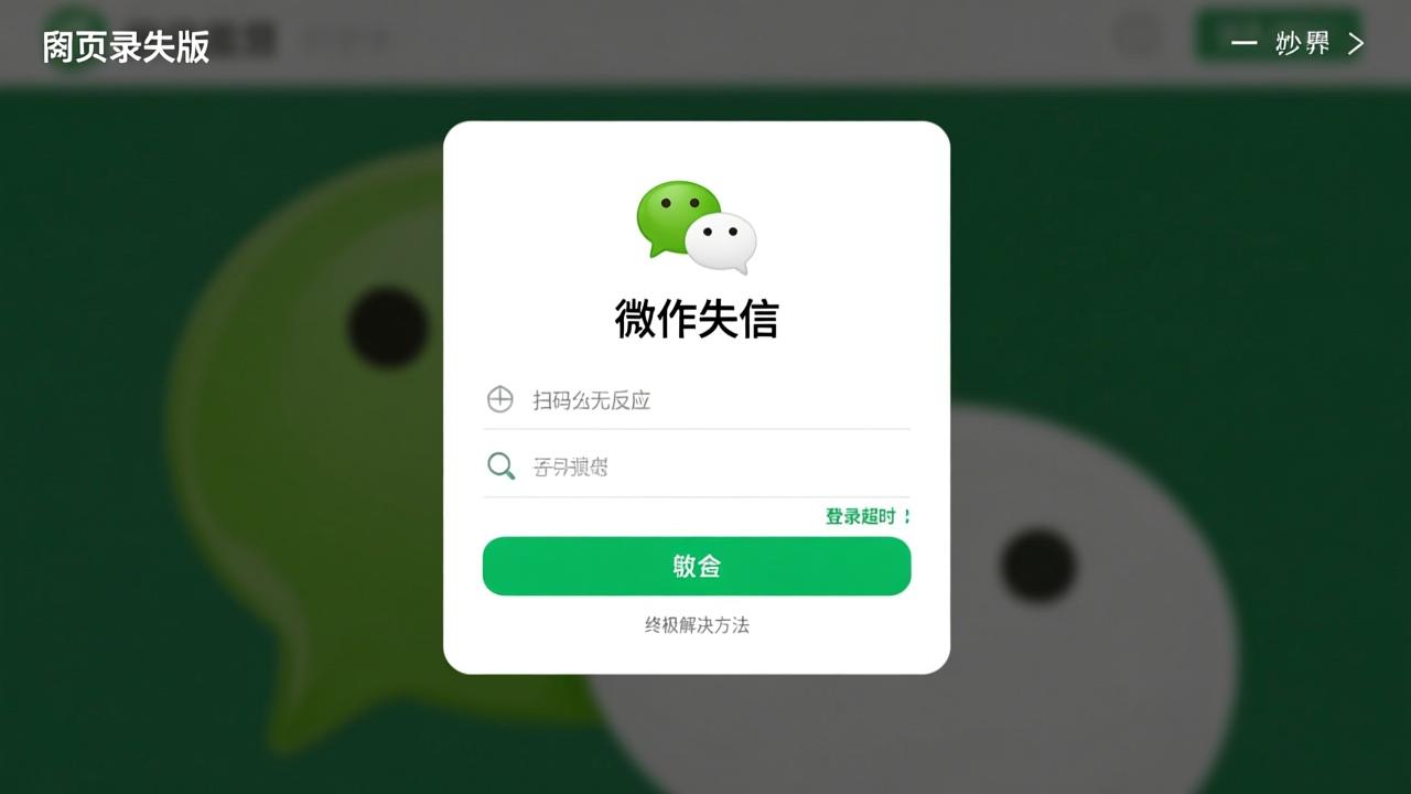 微信网页版登录失败怎么办?扫码无反应、登录超时的终极解决方法 第3张 微信网页版登录失败怎么办?扫码无反应、登录超时的终极解决方法 第3张