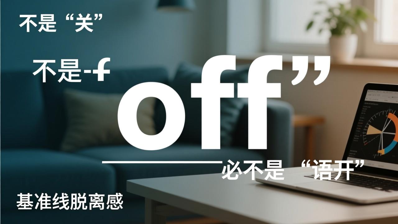 off啥意思？不是‘关’也不是‘离开’——真正理解英语off的核心逻辑：基准线脱离感  第3张
