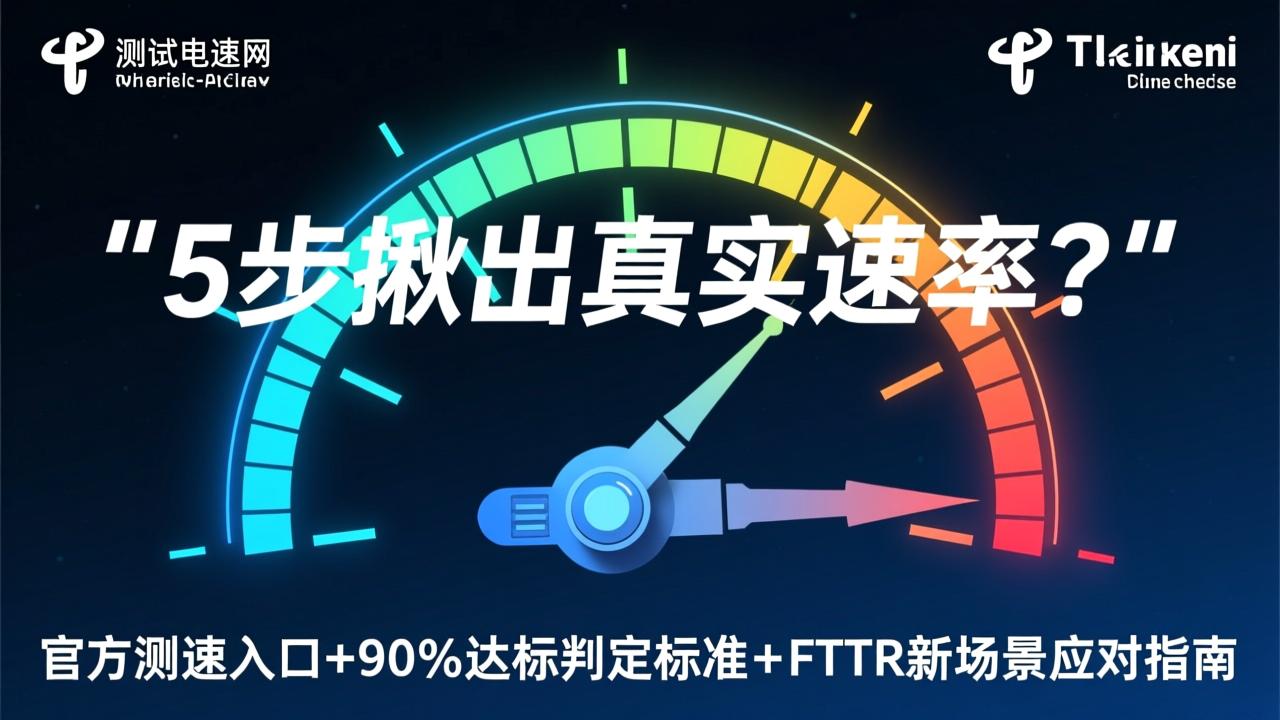 电信测试网速准吗？5步揪出真实速率｜官方测速入口+90%达标判定标准+FTTR新场景应对指南  第3张