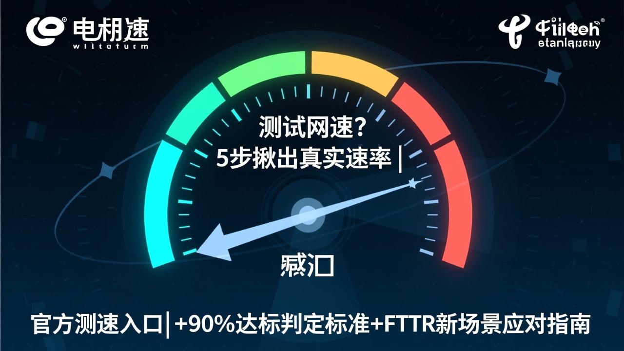电信测试网速准吗？5步揪出真实速率｜官方测速入口+90%达标判定标准+FTTR新场景应对指南  第4张