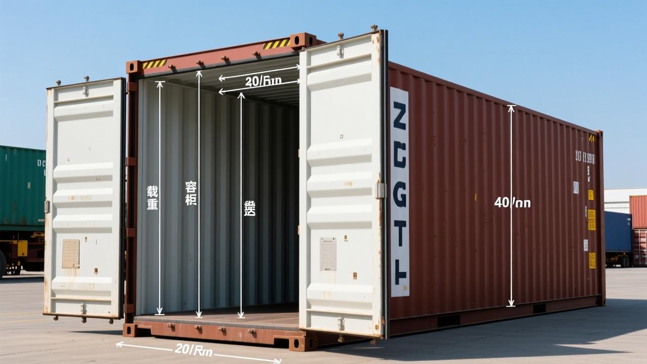 集装箱大小全解析：20英尺与40英尺干货柜/高柜的内尺寸、载重、容积及多式联运适配实战指南  第3张