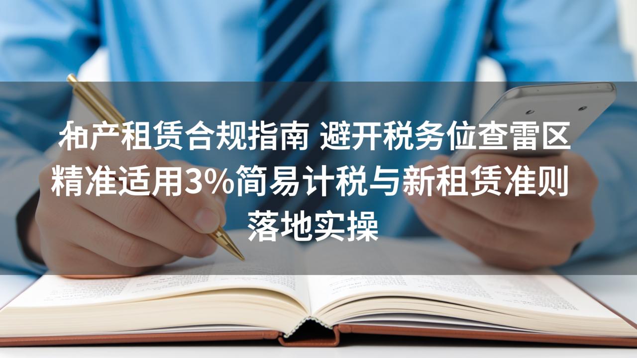 有形动产租赁合规指南：避开税务稽查雷区、精准适用3%简易计税与新租赁准则落地实操  第2张