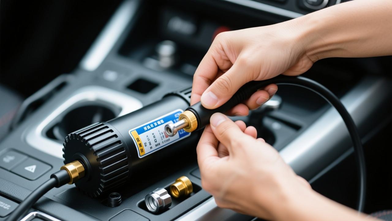 车载充气泵怎么用？手把手教你安全、精准、不伤泵的全流程操作（含预检/定压/散热/接头匹配等避坑细节）  第2张